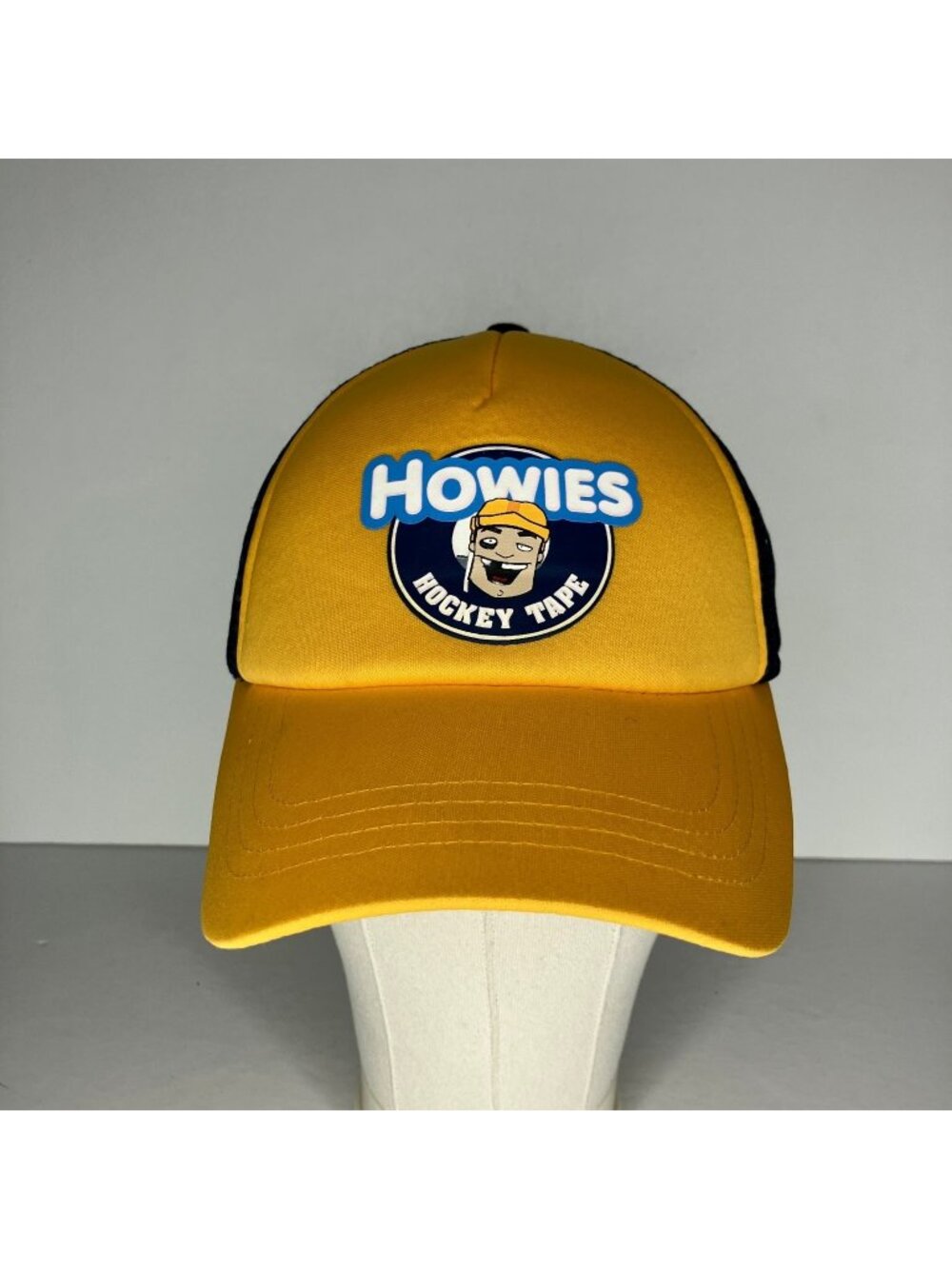 Howies Hockey Trucker Hat Snapback Men's Adjustable Yellow Navy Blue Logo